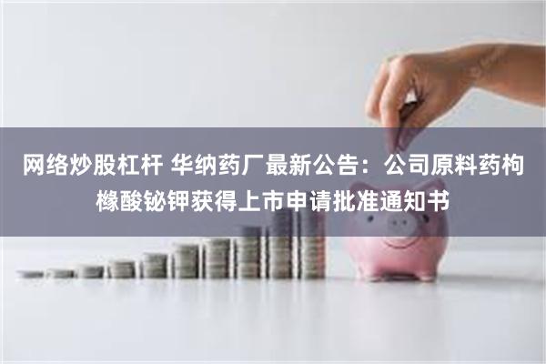 网络炒股杠杆 华纳药厂最新公告：公司原料药枸橼酸铋钾获得上市申请批准通知书