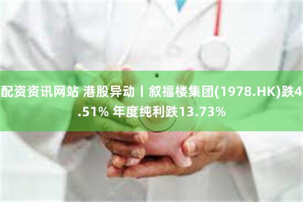 配资资讯网站 港股异动丨叙福楼集团(1978.HK)跌4.51% 年度纯利跌13.73%